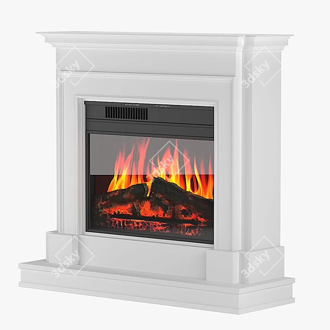 Deluxe Electric Fireplace Newport Jupiter 3D model image 1