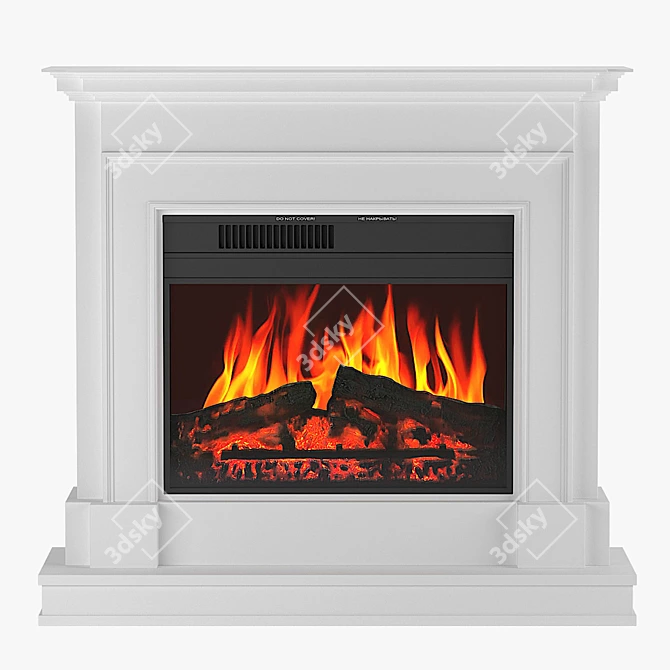 Deluxe Electric Fireplace Newport Jupiter 3D model image 2