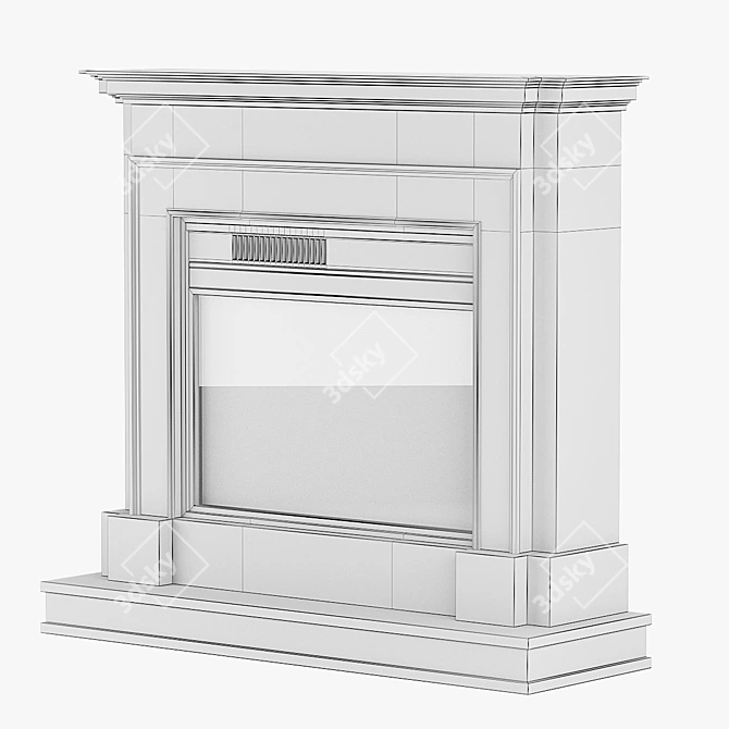 Deluxe Electric Fireplace Newport Jupiter 3D model image 3