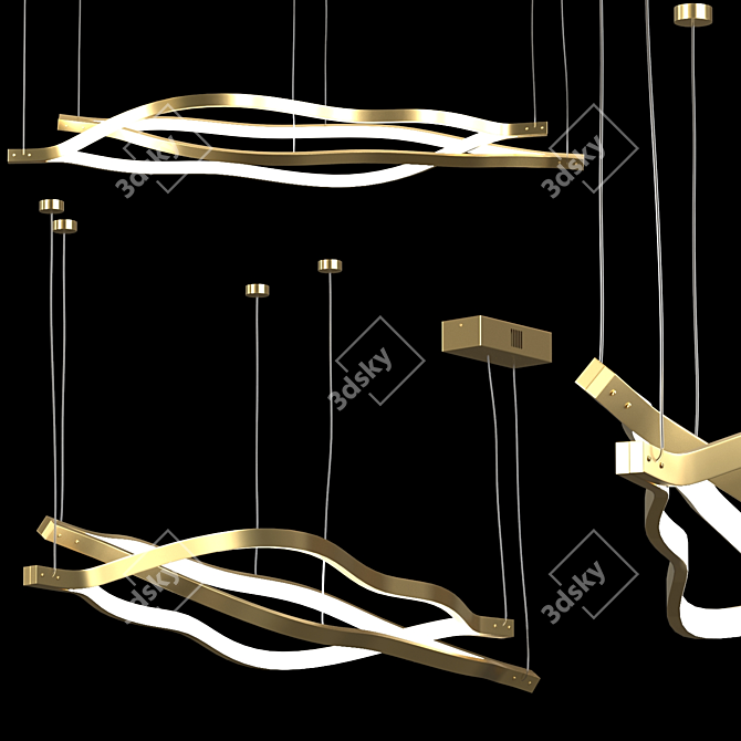 Elegant LED Pendant Light 3D model image 1