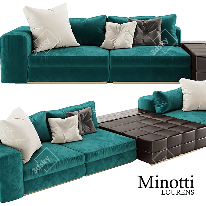 Modern Minotti Lawrence Sofa: High-Quality Comfort 3D model image 3