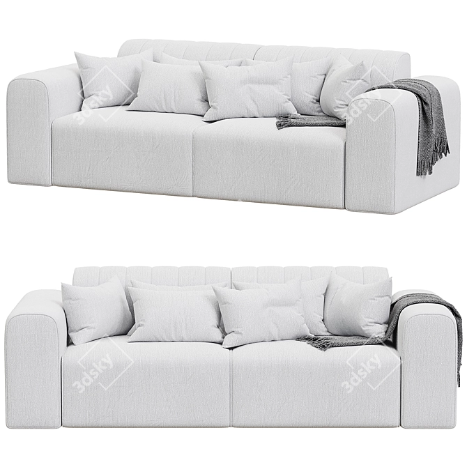 Contemporary RIFF 2 Seater Sofa 3D model image 1