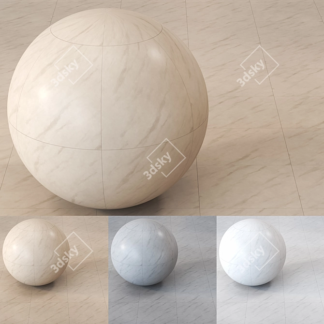 Ceramic Textures 4K (3 Colors) - Seamless 3D model image 1