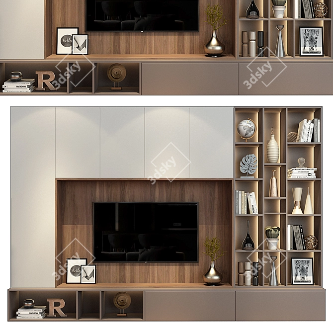 Modern TV Stand for Stylized Living Room 3D model image 1