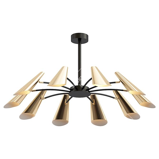 Elegant Art Deco Design Lamp 3D model image 1