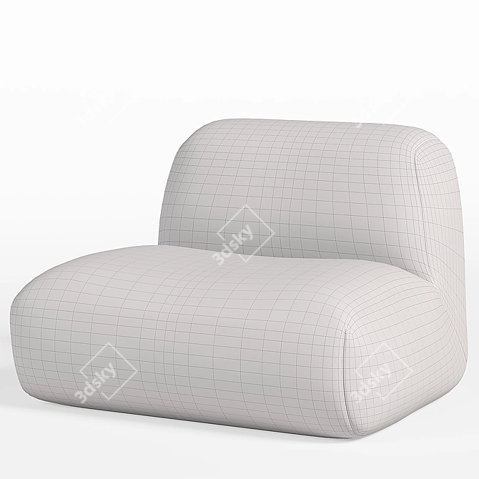 Ethereal Boucle Cloud Chair 3D model image 3