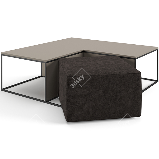 Sleek B&B Italia Coffee Tables 3D model image 2