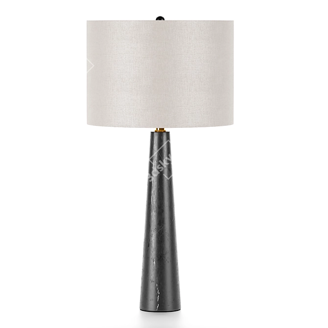 Elegant Alabaster Table Lamp 3D model image 1