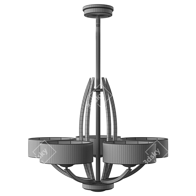 Hinkley Meridian 5-Light Chandelier 3D model image 2