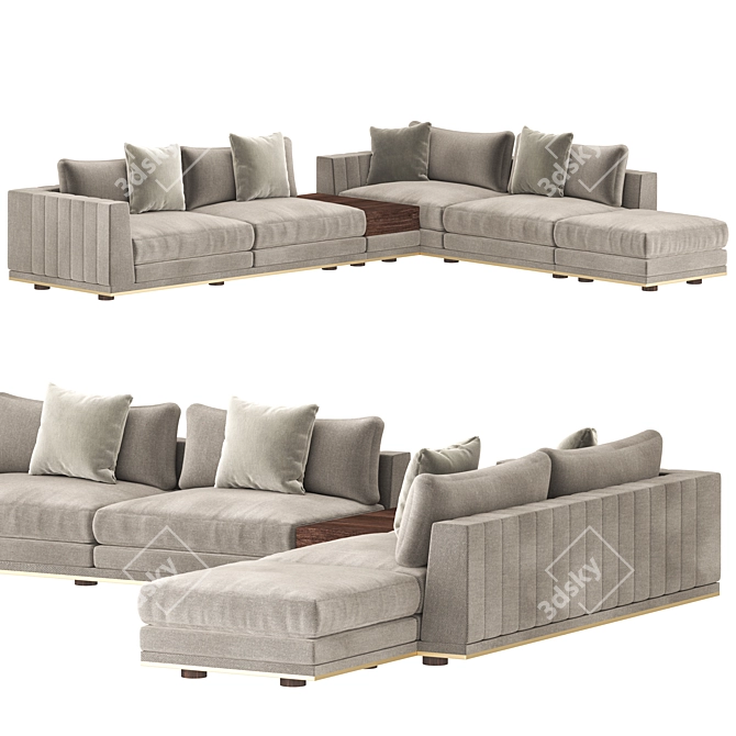 Modern Greer Sofa: Stylish & Space-saving 3D model image 2