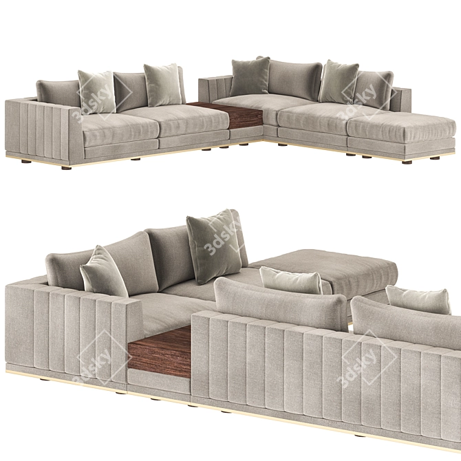 Modern Greer Sofa: Stylish & Space-saving 3D model image 3