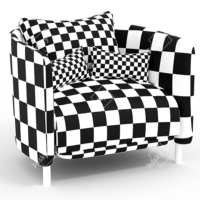 Blendy Lounge: Stylish Armchair for Ultimate Comfort 3D model image 4