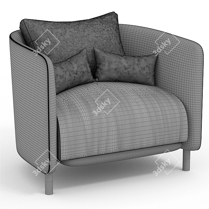 Blendy Lounge: Stylish Armchair for Ultimate Comfort 3D model image 5