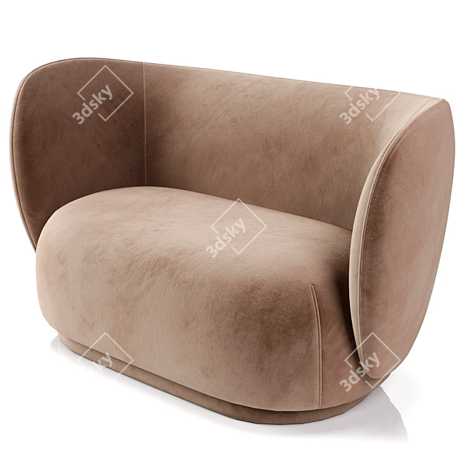 Ferm Living Rico 2 Seater Sofa 3D model image 3
