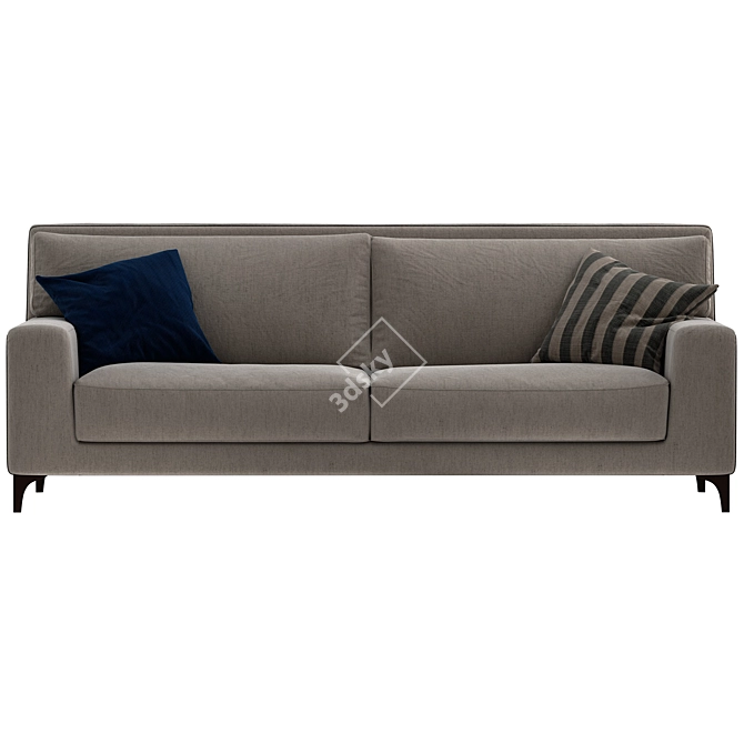Sleek Contemporary Sofa 3D model image 1