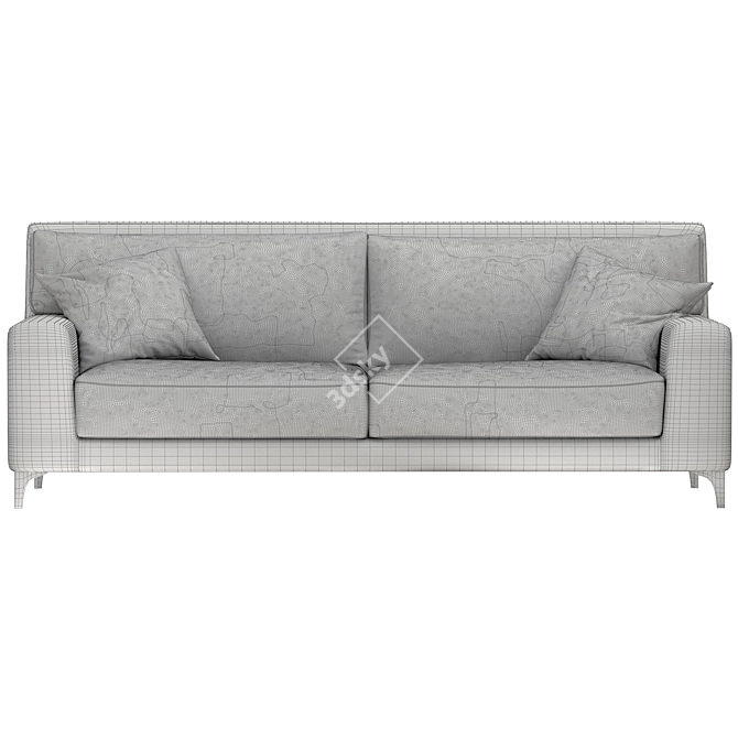 Sleek Contemporary Sofa 3D model image 3