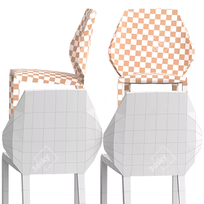 Modern Minimalist DUMBO Fabric Chair 3D model image 6