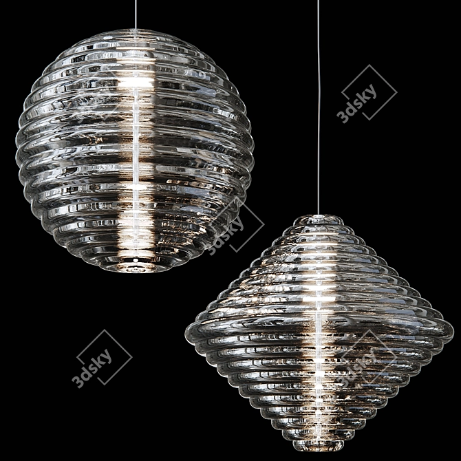 Sleek Pressed Metal Lighting 3D model image 1