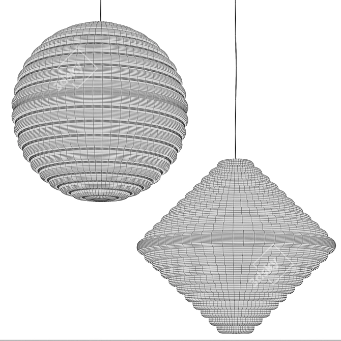 Sleek Pressed Metal Lighting 3D model image 5