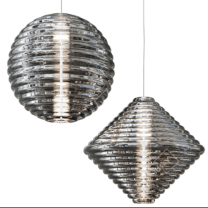 Sleek Pressed Metal Lighting 3D model image 8