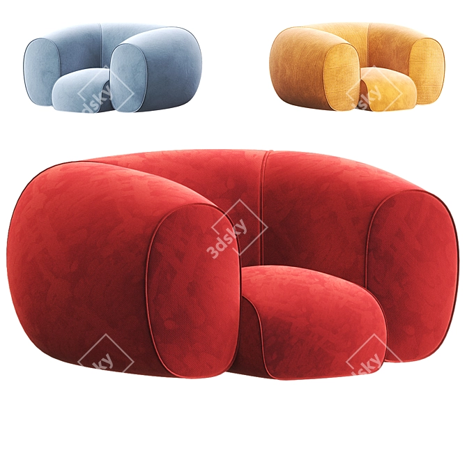 Modern Mollo Lounge: Stylish Comfort 3D model image 1