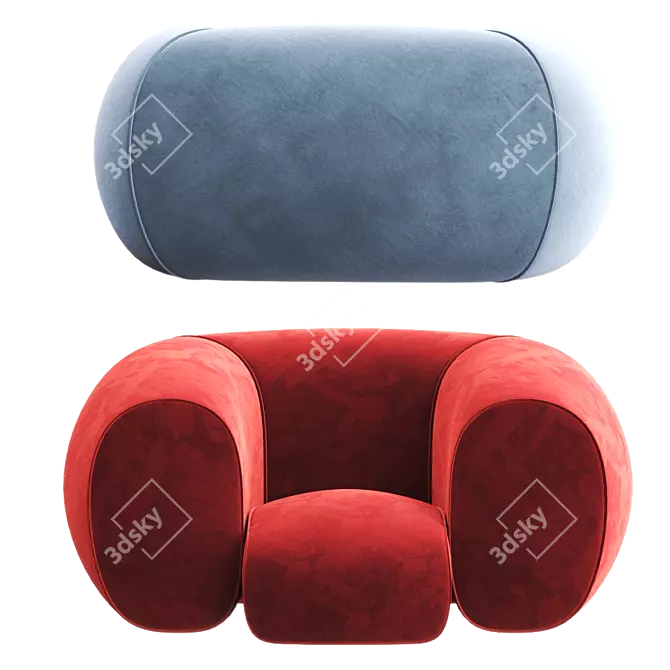 Modern Mollo Lounge: Stylish Comfort 3D model image 5