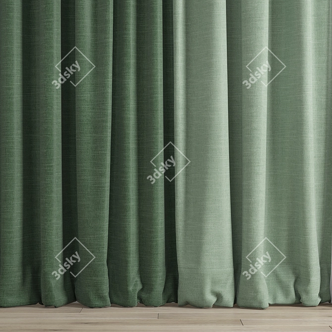 Premium Polygonal Curtain Model 3D model image 2