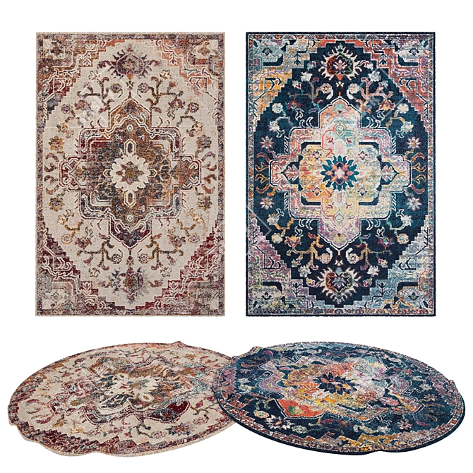 Versatile Set of 8 Rugs: V-Ray, Corona & More 3D model image 1