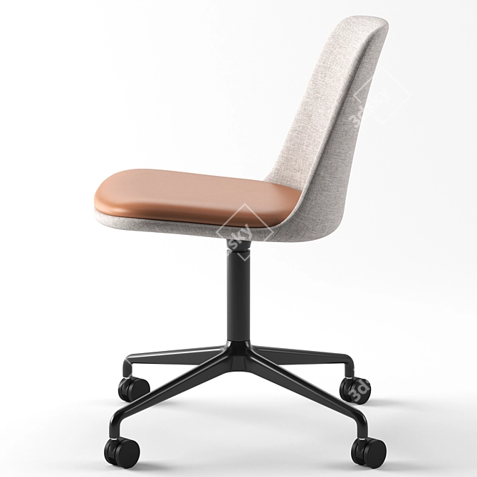 Elegant Rely HW25 Chair 3D model image 3