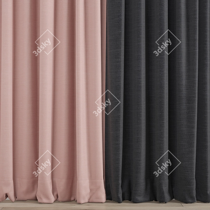 Polygonal Curtain Model 3D model image 2