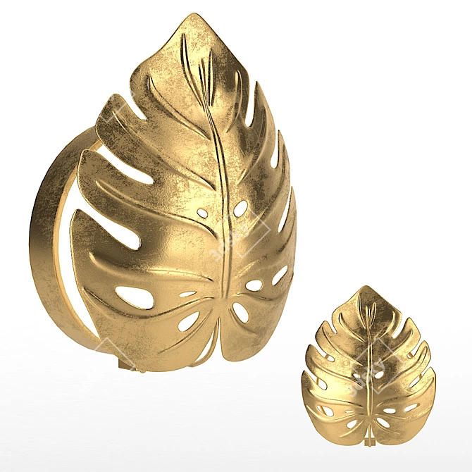 Leaf Wall Lamp: Odeon Light 4864 3D model image 1