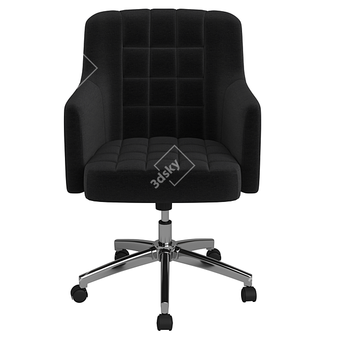 Sleek Black Office Chair with Wheels - Flash Furniture 3D model image 2