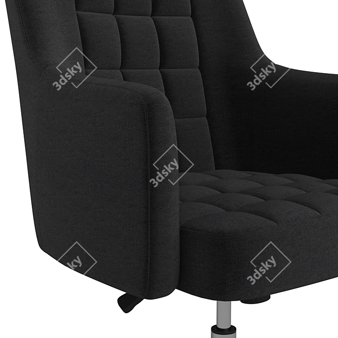 Sleek Black Office Chair with Wheels - Flash Furniture 3D model image 4