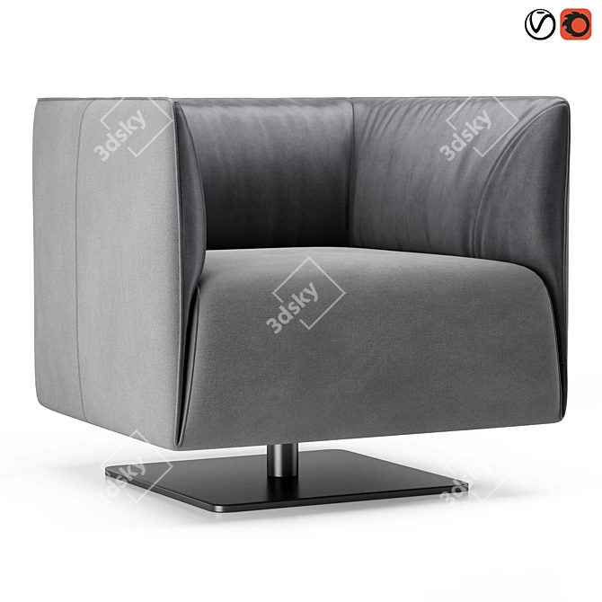 Dodi Armchair: Italian Luxury at Home 3D model image 1