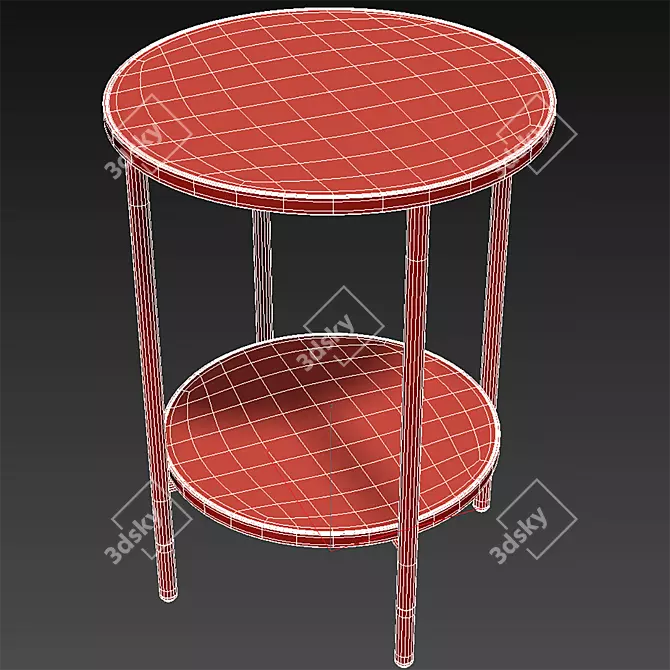 Sleek Black Glass Coffee Table - IKEA ÄSPERÖD 3D model image 5