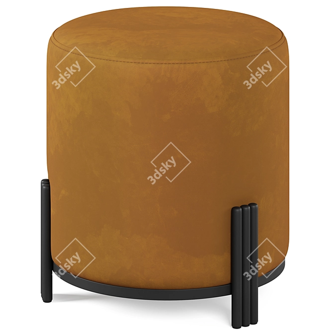 COCO REPUBLIC Oscar Tripod Stool: Stylish and Functional 3D model image 3