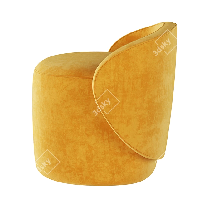 Modern Italian Design Stool 3D model image 2