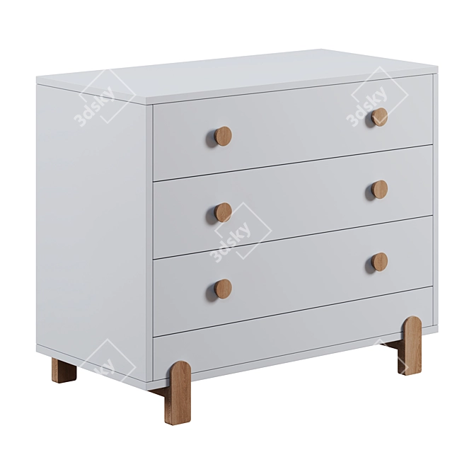 Ice Cream Dreams: 3-Drawer Chest 3D model image 3