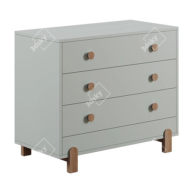 Ice Cream Dreams: 3-Drawer Chest 3D model image 4