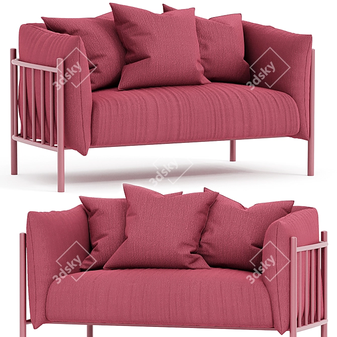 Modern Comfort: Medulum Loggia 2 Seater Sofa 3D model image 1