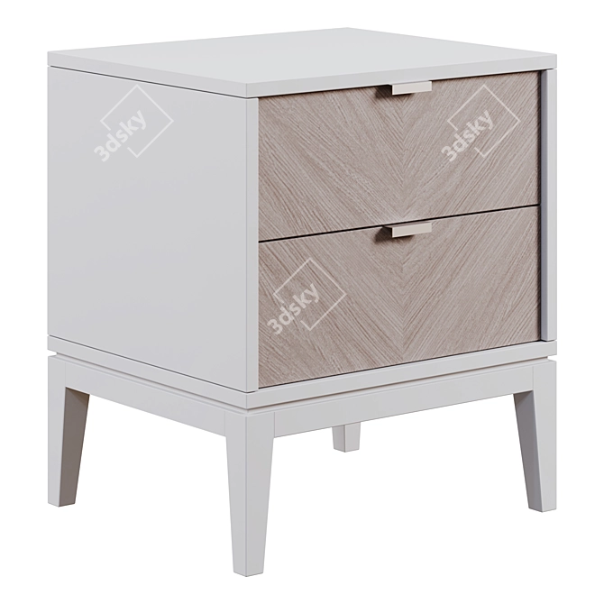 Fjord Nightstand: Sleek and Stylish Storage 3D model image 1