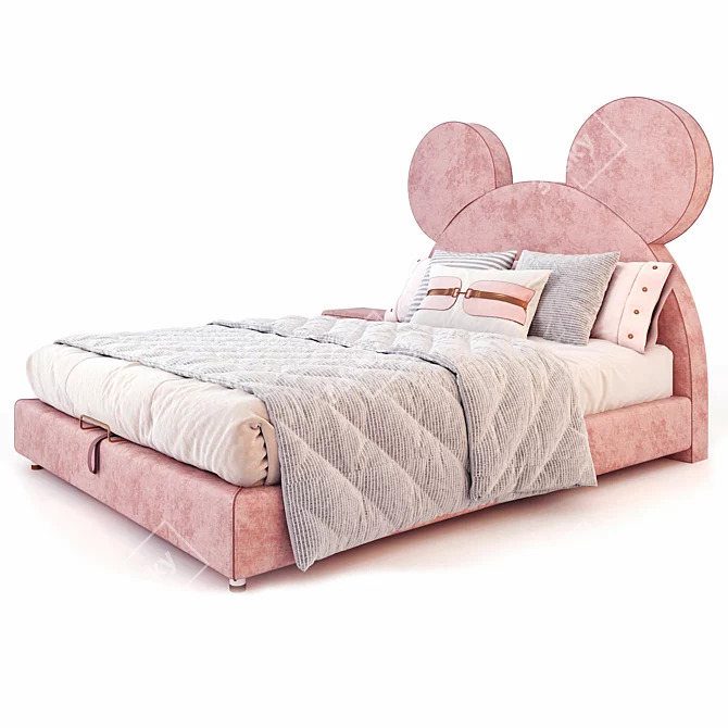 Bear Bed for Kids | 1600x2000mm Mattress Size 3D model image 2