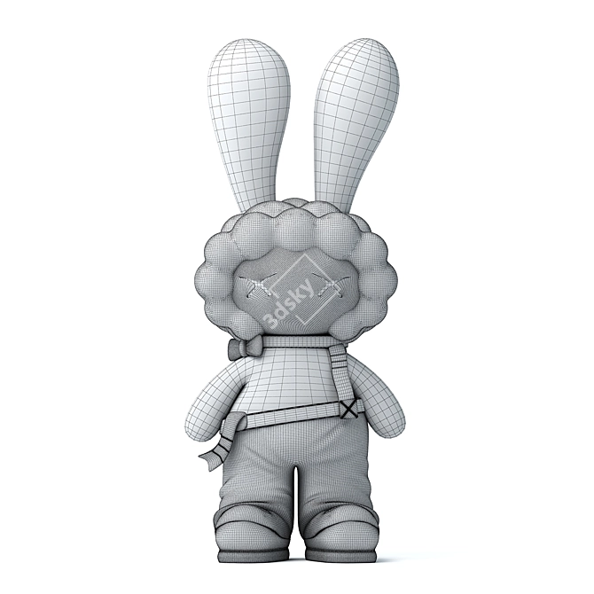 Playful Rabbit Toy Set - 3D Model 3D model image 2