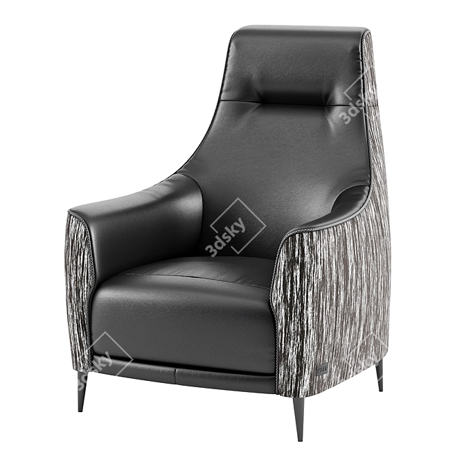 Stylish Alto Chair: Textile, Leather, or Combination 3D model image 1