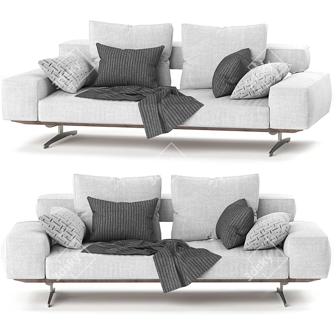 Elegant WING Sofa by FLEXFORM 3D model image 1