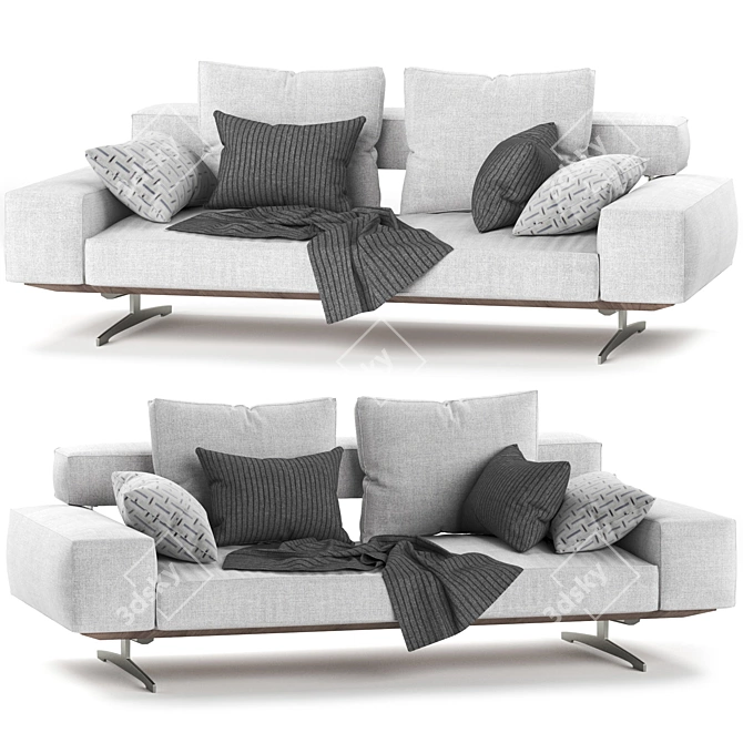 Elegant WING Sofa by FLEXFORM 3D model image 3