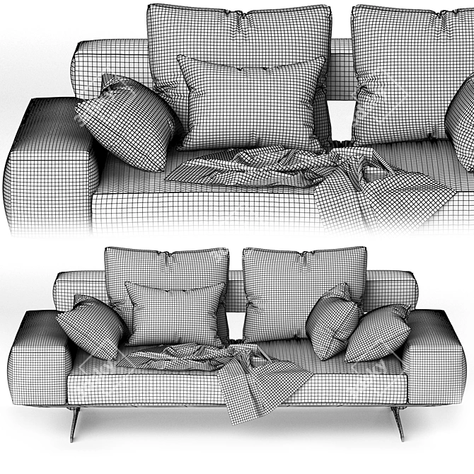 Elegant WING Sofa by FLEXFORM 3D model image 4