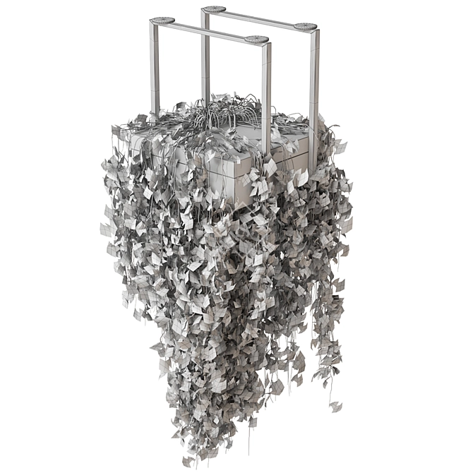 Metal Box Hanging Plants 3D model image 4