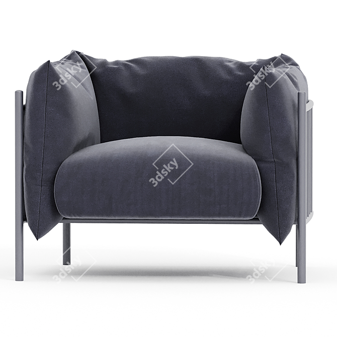 LOGGIA Fabric Armchair: Comfort and Style 3D model image 2