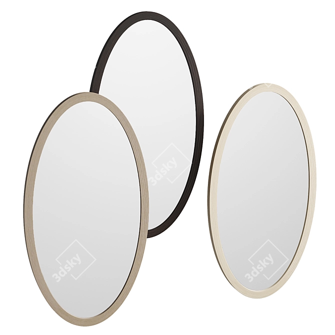 OM ZL 22 Oval Mirror - Modern Style 3D model image 2